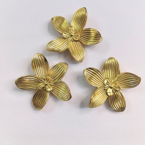 Kwoor/葵窝轻奢风家具橱柜黄铜丁香花朵拉手明装抽屉柜门装饰把手