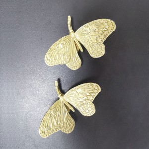 Kwoor/葵窝 轻奢黄铜蝴蝶拉手抽屉衣柜门高级感小众设计装饰把手