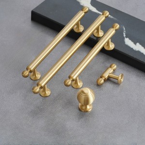 Kwoor/葵窝轻奢黄铜实心橱柜柜门拉手法式创意家具抽屉门衣柜把手 - 单孔/Φ25