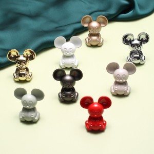 Kwoor/葵窝 锌合金卡通创意小鼠拉手儿童抽屉衣橱柜门电镀小把手 - K金